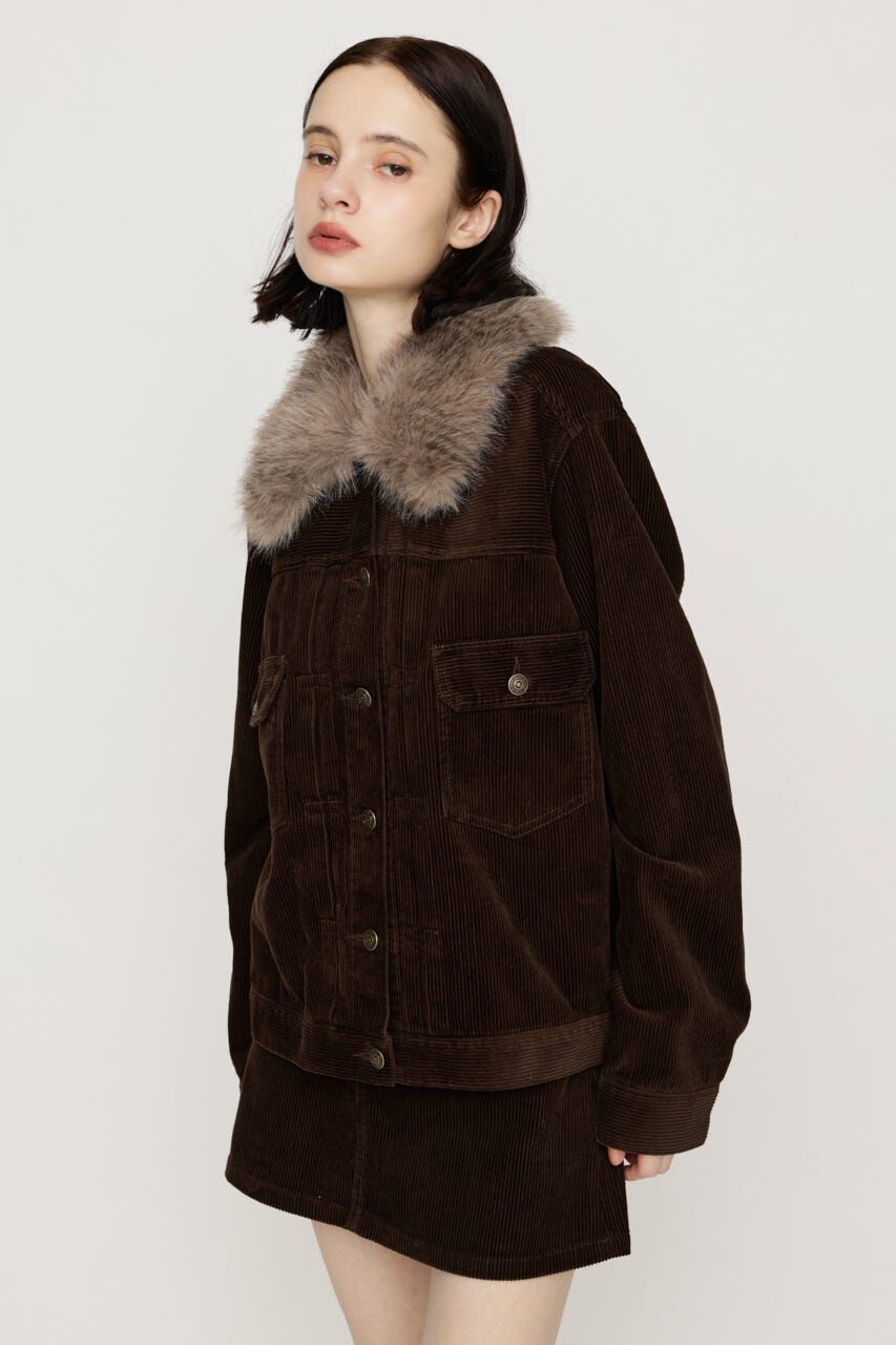SLY「F／FUR COLLAR COMBI ジャケット」|その他|