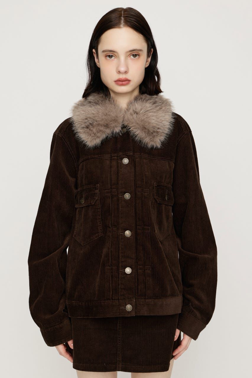 SLY「F／FUR COLLAR COMBI ジャケット」|その他|