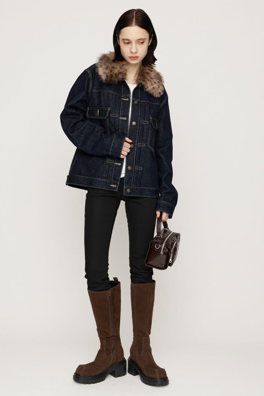 SLY「F／FUR COLLAR COMBI ジャケット」|その他|