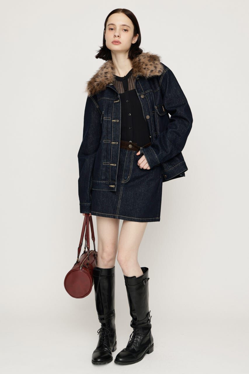 SLY「F／FUR COLLAR COMBI ジャケット」|その他|
