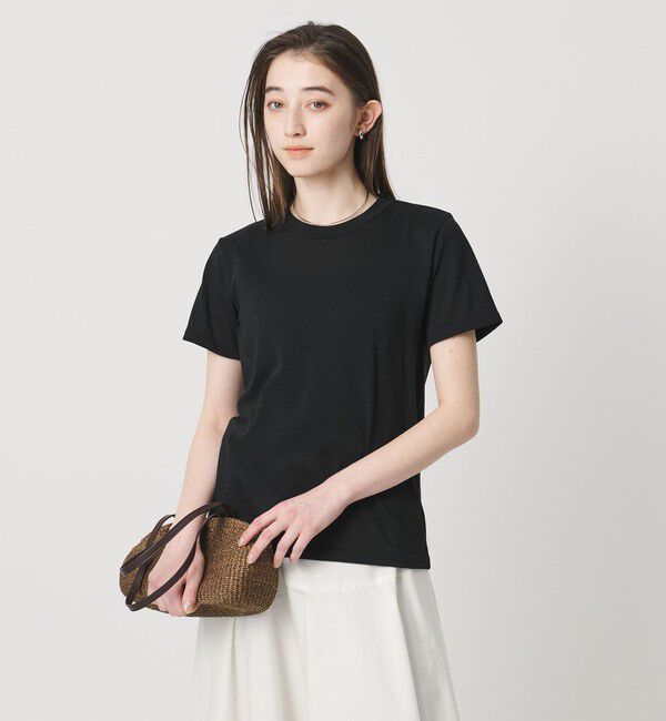 UNITED ARROWS「ラメ テンジク Tシャツ」|Tシャツ・カットソー|BLACK