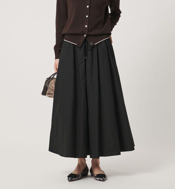 UNITED ARROWS「タフタ ジップ フレアスカート ‐ウォッシャブル‐」|フレア|