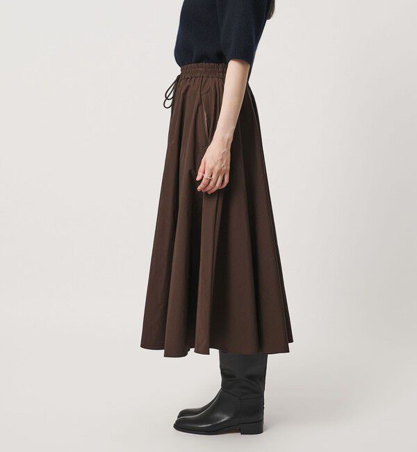 UNITED ARROWS「タフタ ジップ フレアスカート ‐ウォッシャブル‐」|フレア|