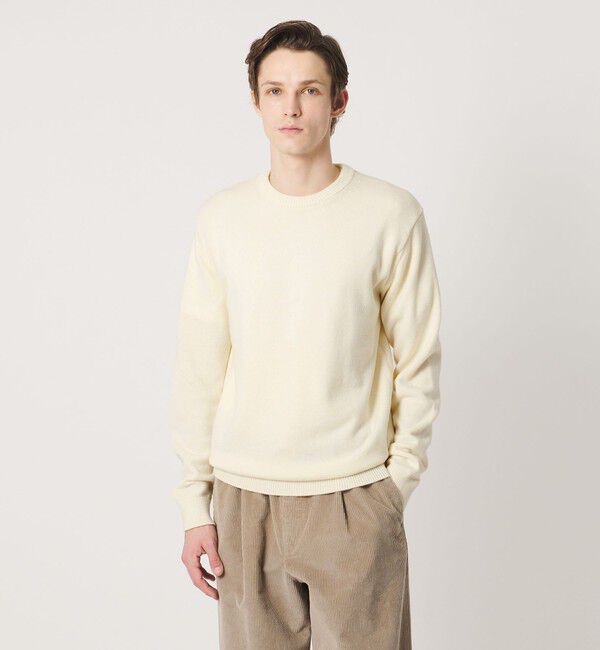 UNITED ARROWS「YAMAGATA ミドルゲージ クルーネック ニット」|ニット・セーター|