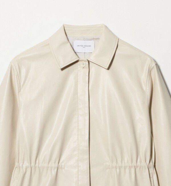 UNITED ARROWS「レザーライク シャツ ジャケット」|テーラードジャケット|