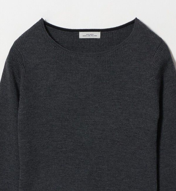 UNITED ARROWS green label relaxing「ウール リブ ボートネック ニット プルオーバー ウォッシャブル」|ニット・セーター|