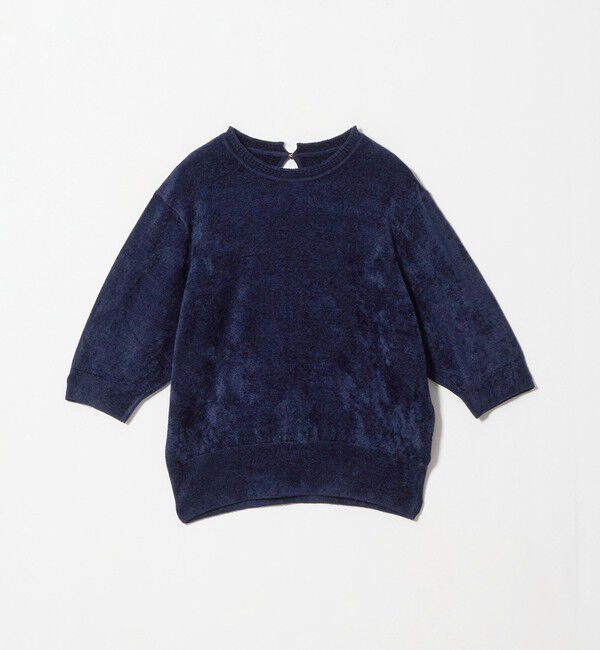 UNITED ARROWS green label relaxing「モール ハーフスリーブ ニット プルオーバー」|ニット・セーター|NAVY