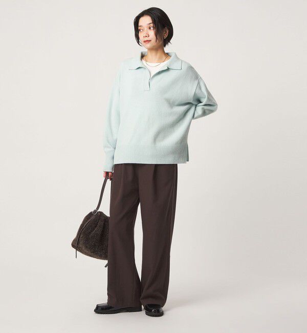 UNITED ARROWS green label relaxing「［size SHORT/TALLあり］オルマイ ウラキモウ ワイド パンツ ダークブラウン ネイビー」|その他|