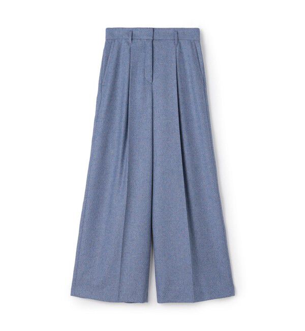Ballsey「メランジカルゼ タックワイドパンツ」|その他|64 ブルー系