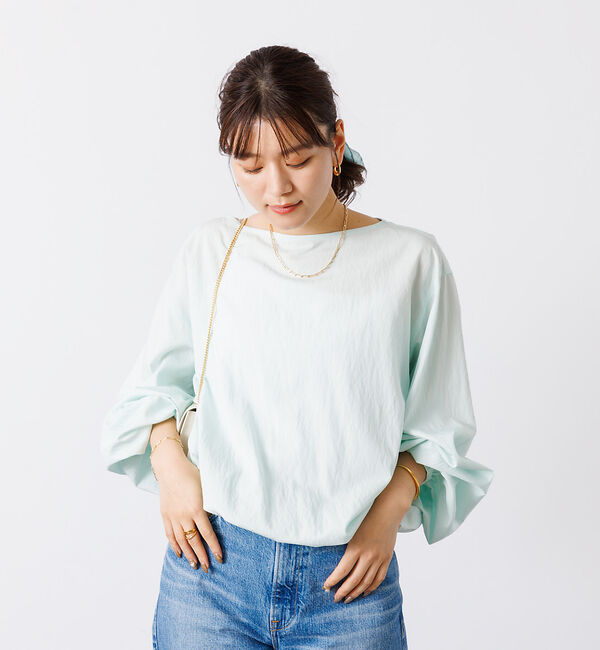 Rouge vif「ふんわり袖ボートネックブラウス」|シャツ・ブラウス|