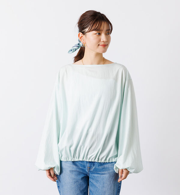 Rouge vif「ふんわり袖ボートネックブラウス」|シャツ・ブラウス|