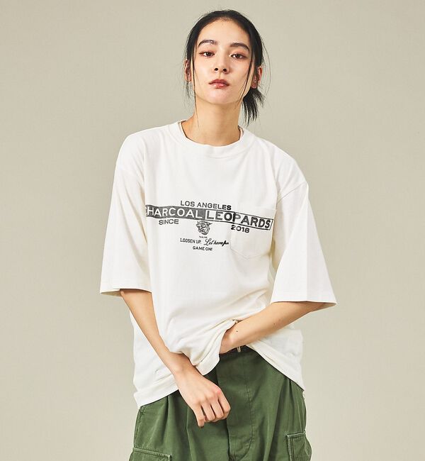 Rouge vif「【Americana/アメリカーナ&times;ORIGINAL Charcoal/オリジナ」|Tシャツ・カットソー|