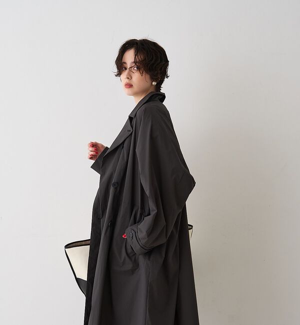 Rouge vif「NEWクリスピー撥水ライトロングコート」|ステンカラーコート|