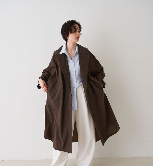 Rouge vif「NEWクリスピー撥水ライトロングコート」|ステンカラーコート|