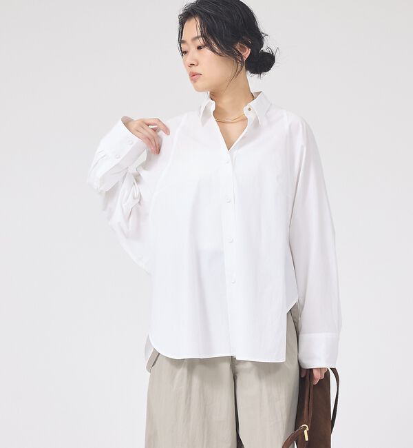 Rouge vif「ドルマンストレッチブロードビックシャツ」|シャツ・ブラウス|