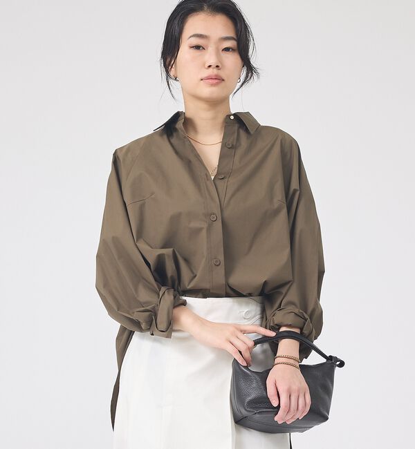Rouge vif「ドルマンストレッチブロードビックシャツ」|シャツ・ブラウス|