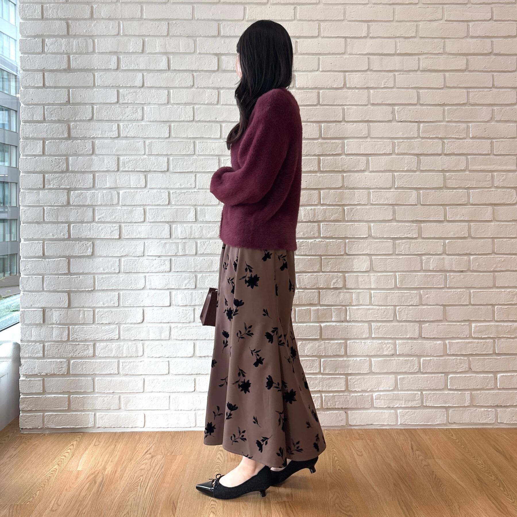 Couture broach「【ふわふわフェザー】前後2WAY ニットカーディガン」|カーディガン|
