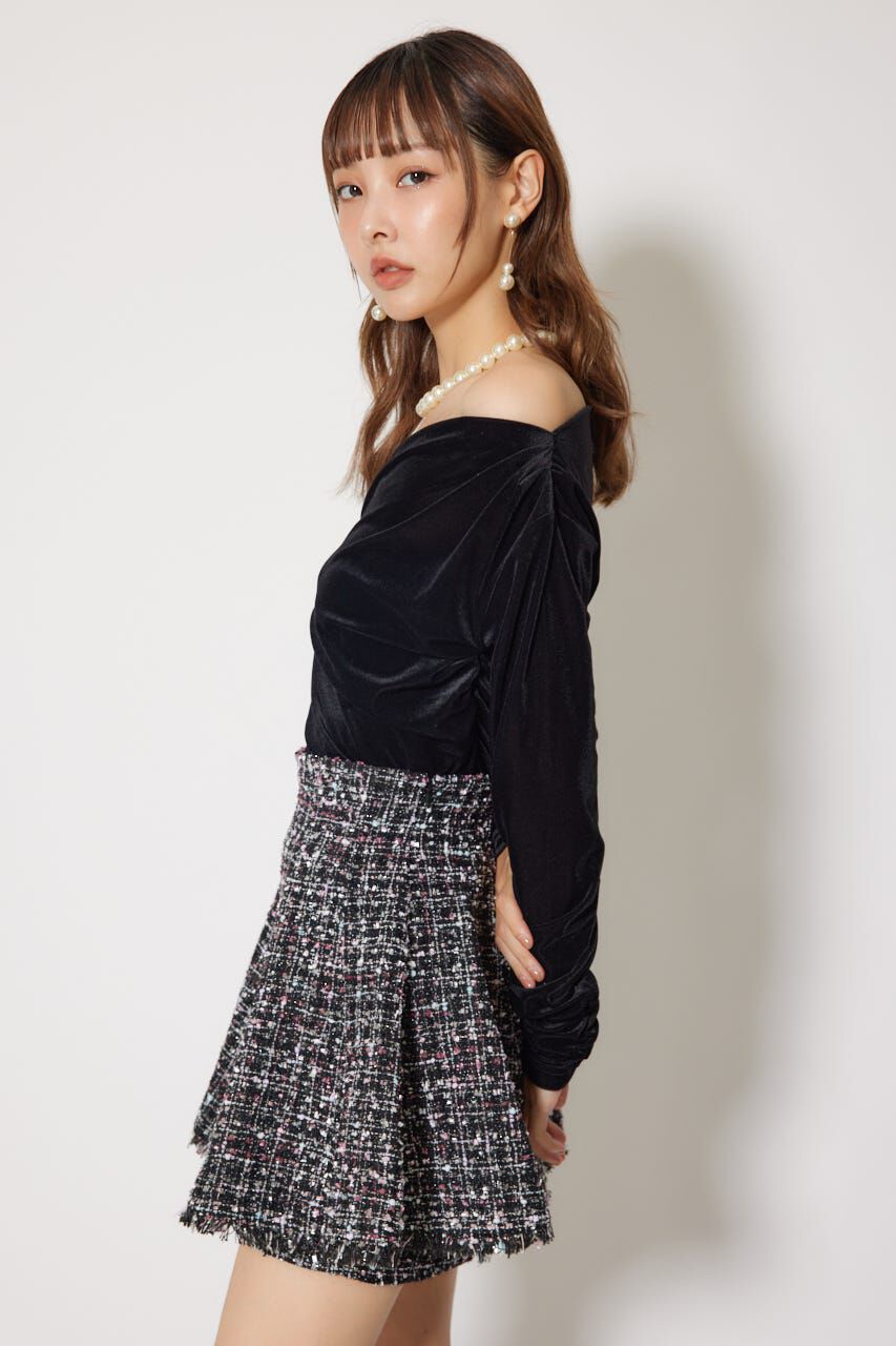 rienda「ソフティーカットオフショルトップス」|Tシャツ・カットソー|