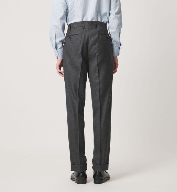 UNITED ARROWS「サージ クリース テーパード 1プリーツ スラックス」|スラックス|