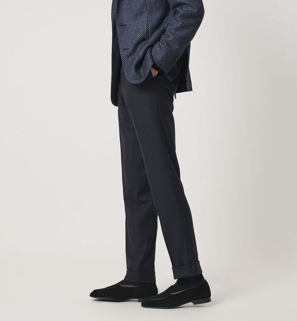 UNITED ARROWS「サージ クリース テーパード 1プリーツ スラックス」|スラックス|