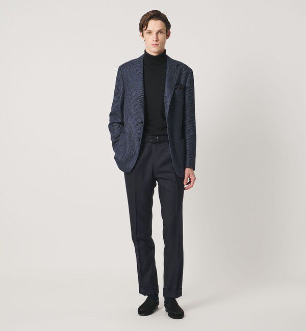 UNITED ARROWS「サージ クリース テーパード 1プリーツ スラックス」|スラックス|