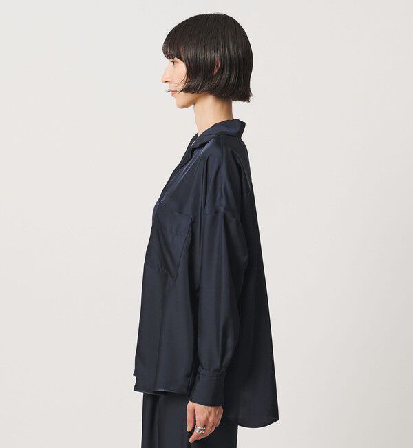 UNITED ARROWS「シルクライク オープンカラー シャツ ‐ウォッシャブル‐」|シャツ・ブラウス|