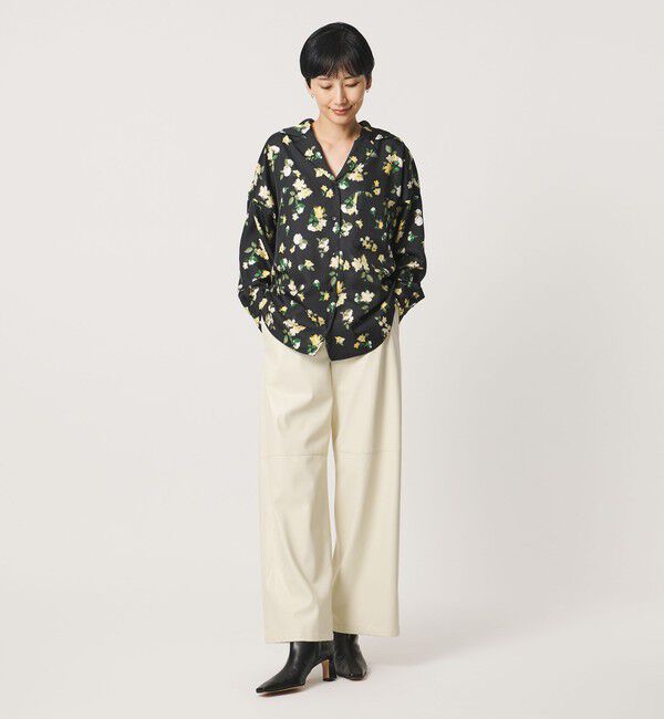UNITED ARROWS「シルクライク オープンカラー シャツ ‐ウォッシャブル‐」|シャツ・ブラウス|