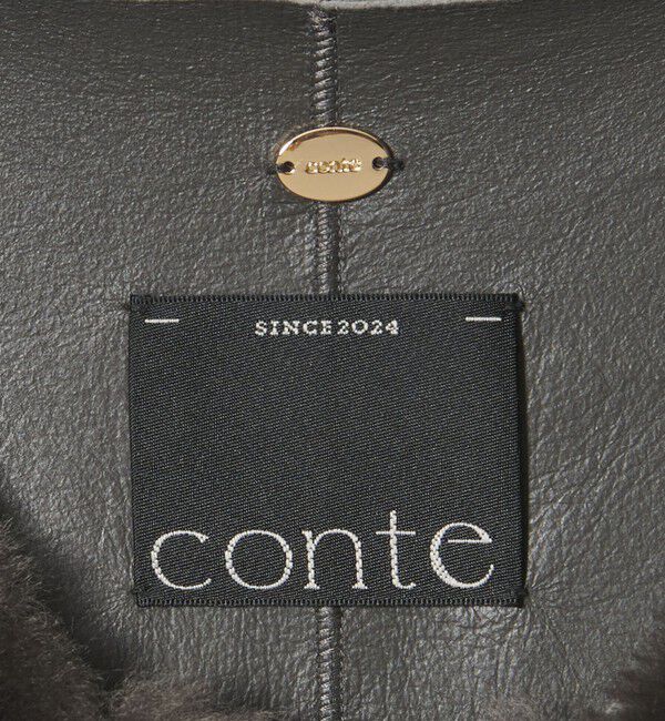 conte「＜conte＞ジップ ムートン ノーカラージレ」|ダウンベスト・ベスト|