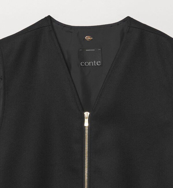 conte「＜conte＞120 メルトン ジップ ベスト」|ダウンベスト・ベスト|