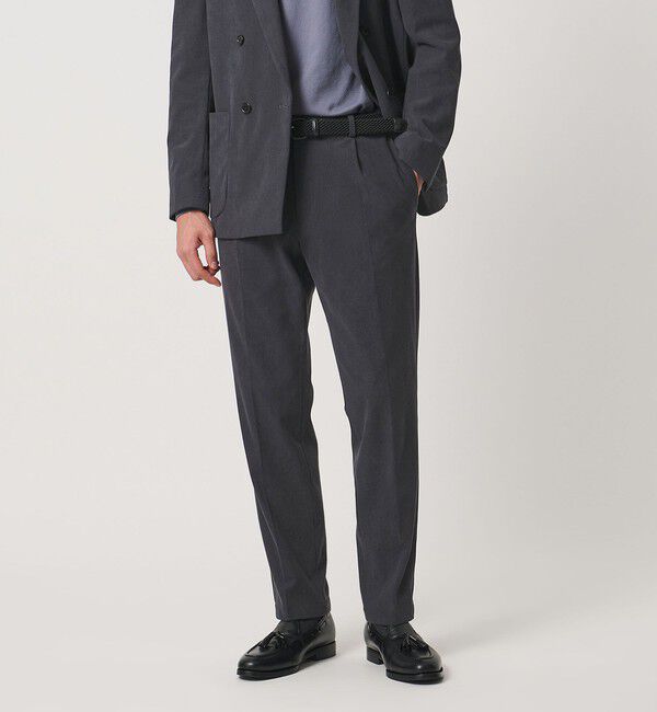 UNITED ARROWS「ライト コーデュロイ １プリーツ テーパード パンツ UA COZY ウォッシャブル ヨコストレッチ」|スラックス|