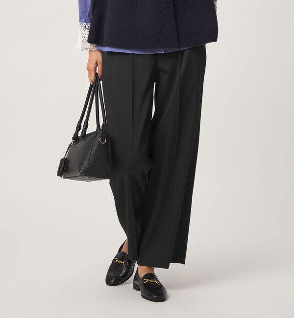 UNITED ARROWS green label relaxing「ウラキモウ サテン ストレート パンツ ウォッシャブル」|その他|