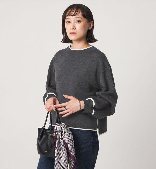 UNITED ARROWS green label relaxing「ウール スムース ハイネック プルオーバー ウォッシャブル」|ニット・セーター|DK.GRAY