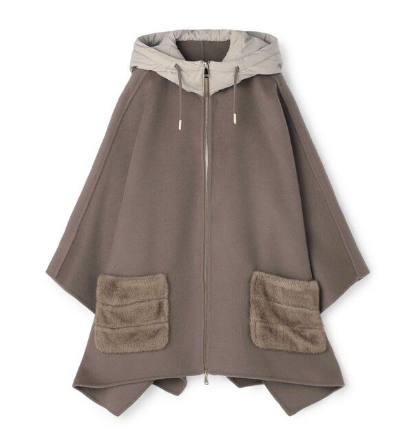 TOMORROWLAND BUYING WEAR「【一部展開店舗限定】my WHITE コンビネーションケーブル コート」|ポンチョ・ケープ|46 ダークベージュ系
