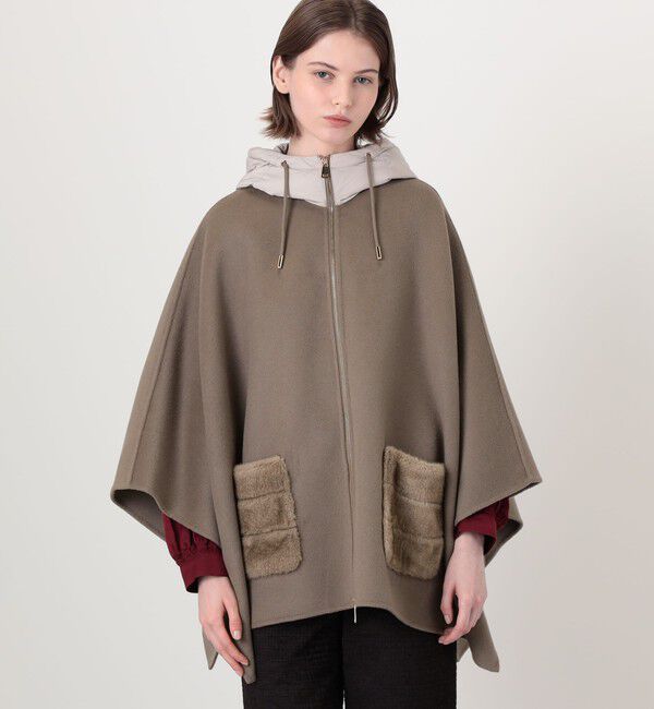TOMORROWLAND BUYING WEAR「【一部展開店舗限定】my WHITE コンビネーションケーブル コート」|ポンチョ・ケープ|