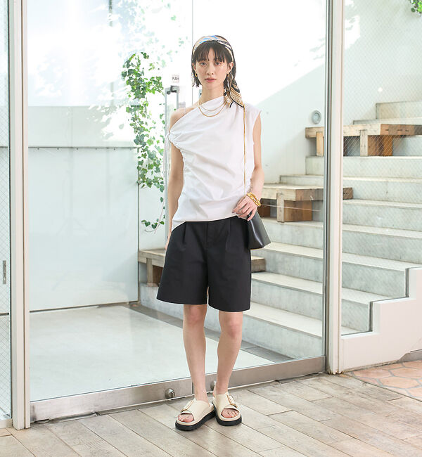 Rouge vif「ギャザーアシンメトリーブラウス」|シャツ・ブラウス|