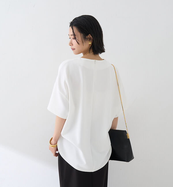 Rouge vif「【接触冷感】ストレッチダンボール半袖プルオーバー」|Tシャツ・カットソー|