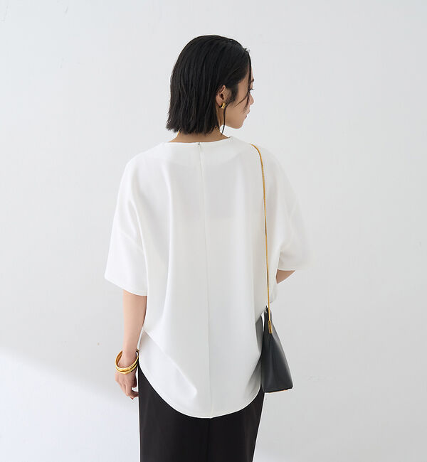 Rouge vif「【接触冷感】ストレッチダンボール半袖プルオーバー」|Tシャツ・カットソー|