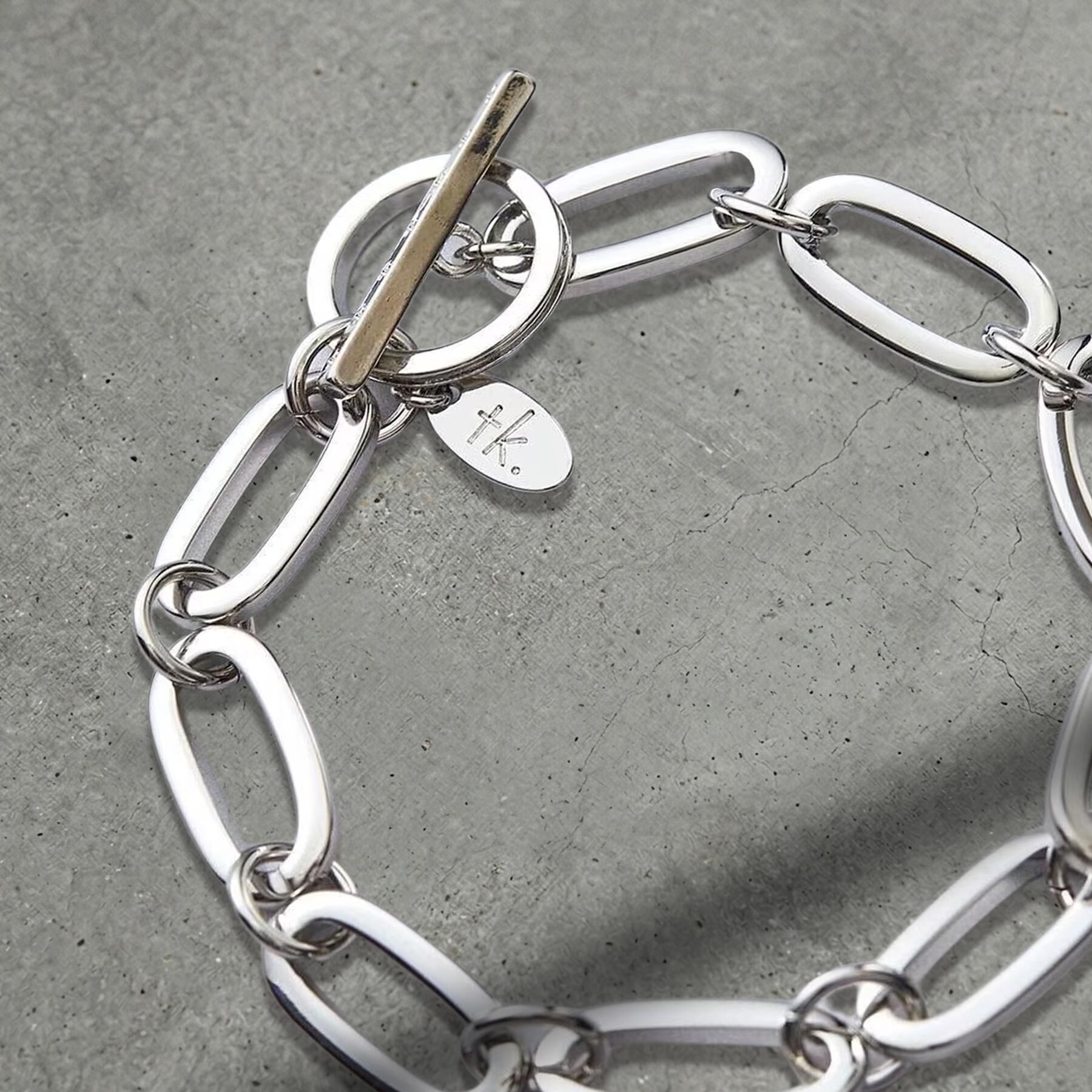 tk.TAKEO KIKUCHI「ASSORT DESIGN CHAIN BRACELET / アソートデザインチェーンブレスレット」|ブレスレット・バングル|シルバー(006)