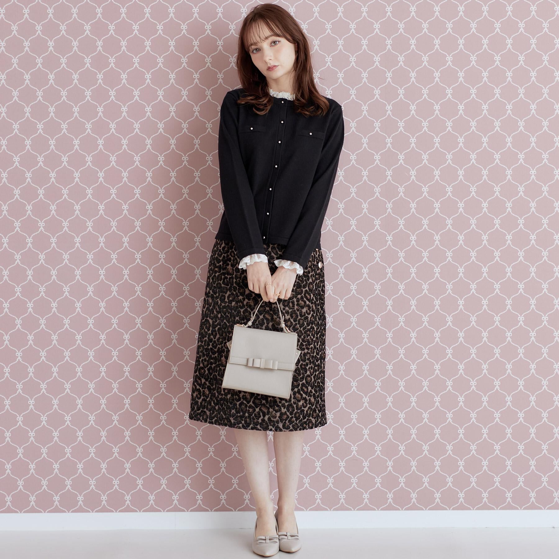 Couture broach「【一枚で華やぐ】レースフリル カーディガン」|カーディガン|
