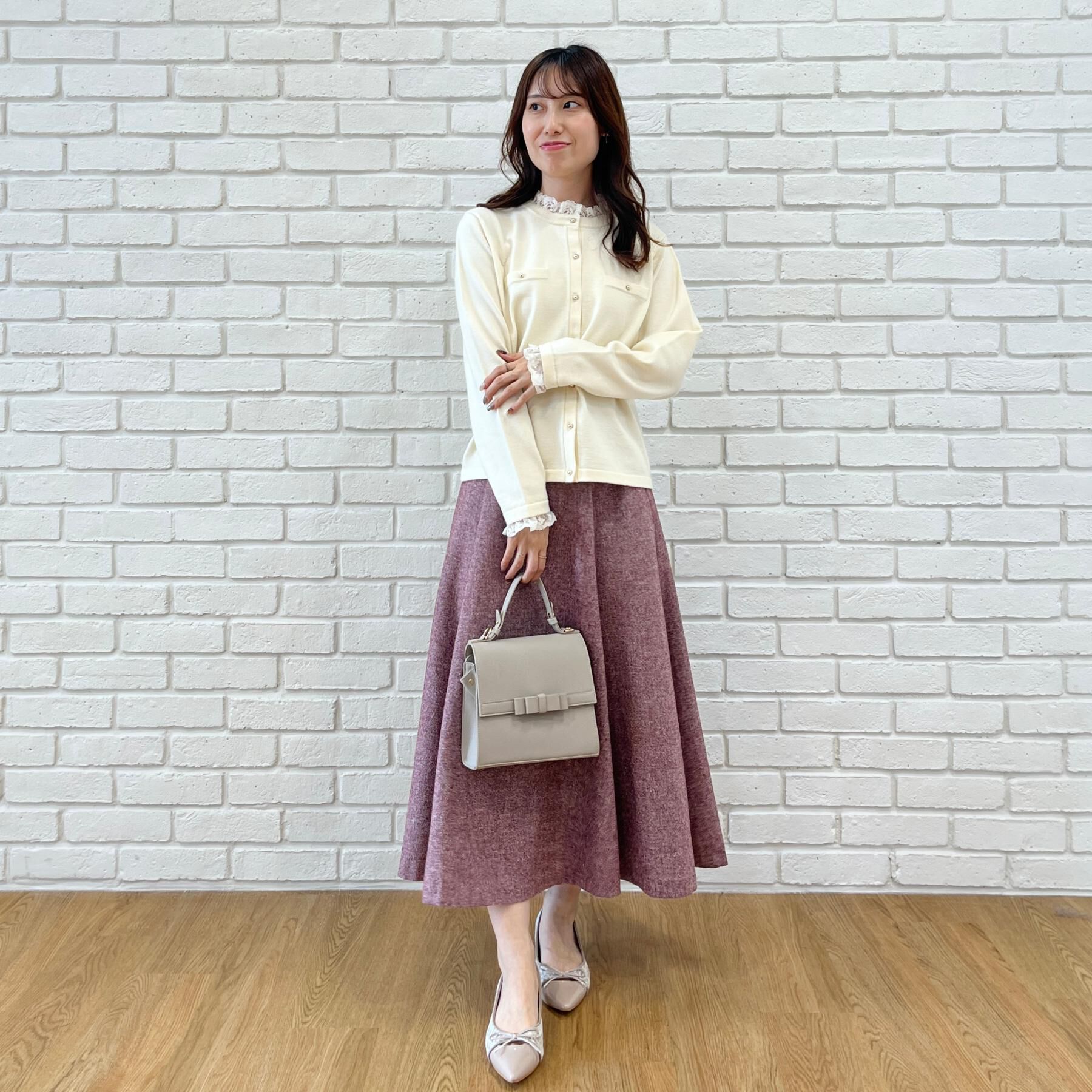 Couture broach「【一枚で華やぐ】レースフリル カーディガン」|カーディガン|