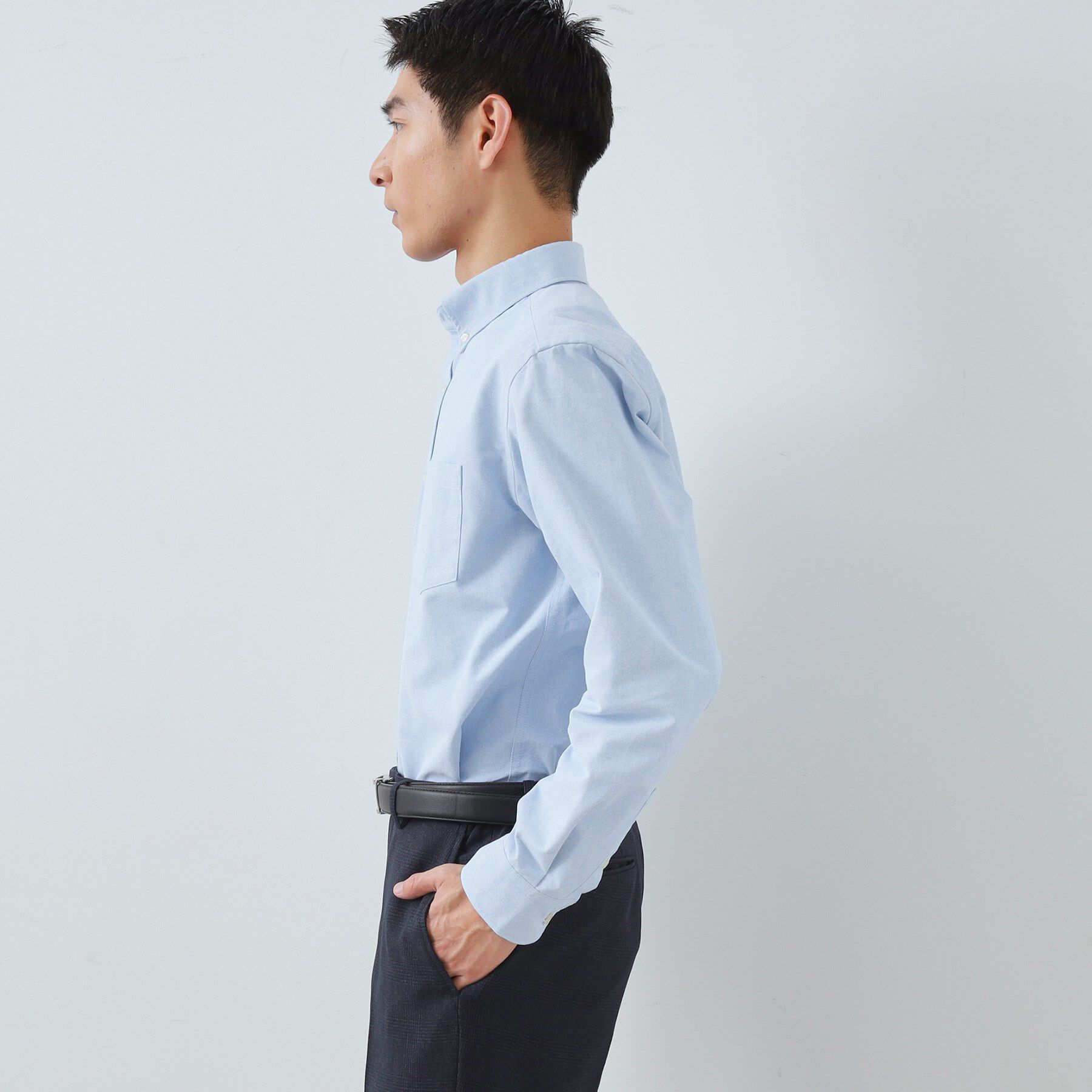 THE SHOP TK「【ON/OFF兼用】シャンブレー オックスシャツ 洗濯機OK / 吸水速乾 / 汗じみ防止」|シャツ・ブラウス|
