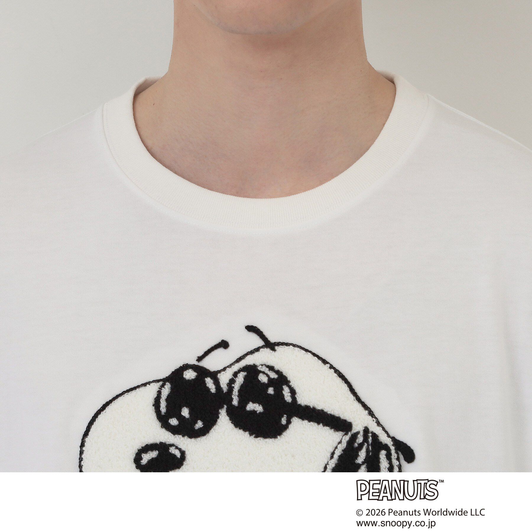 THE SHOP TK「PEANUTS ／ ピーナッツ スヌーピー さがら刺繍 半袖Tシャツ」|Tシャツ・カットソー|