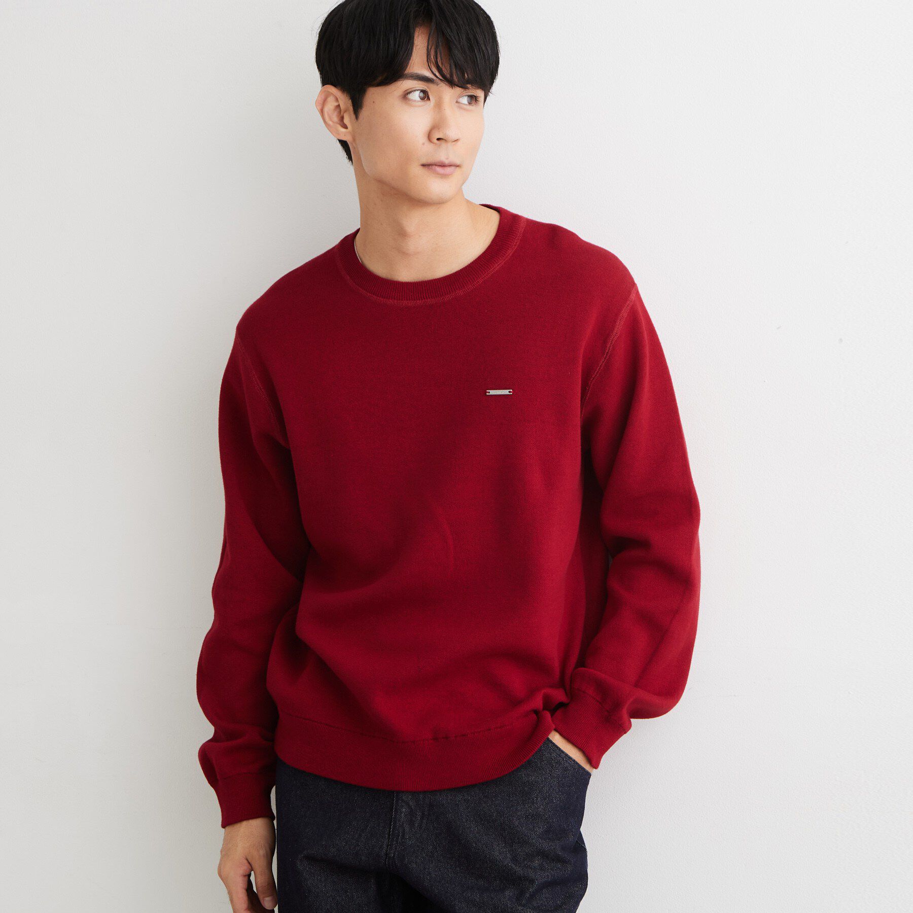 THE SHOP TK「【秋から着られる】スウェットライクニット」|ニット・セーター|