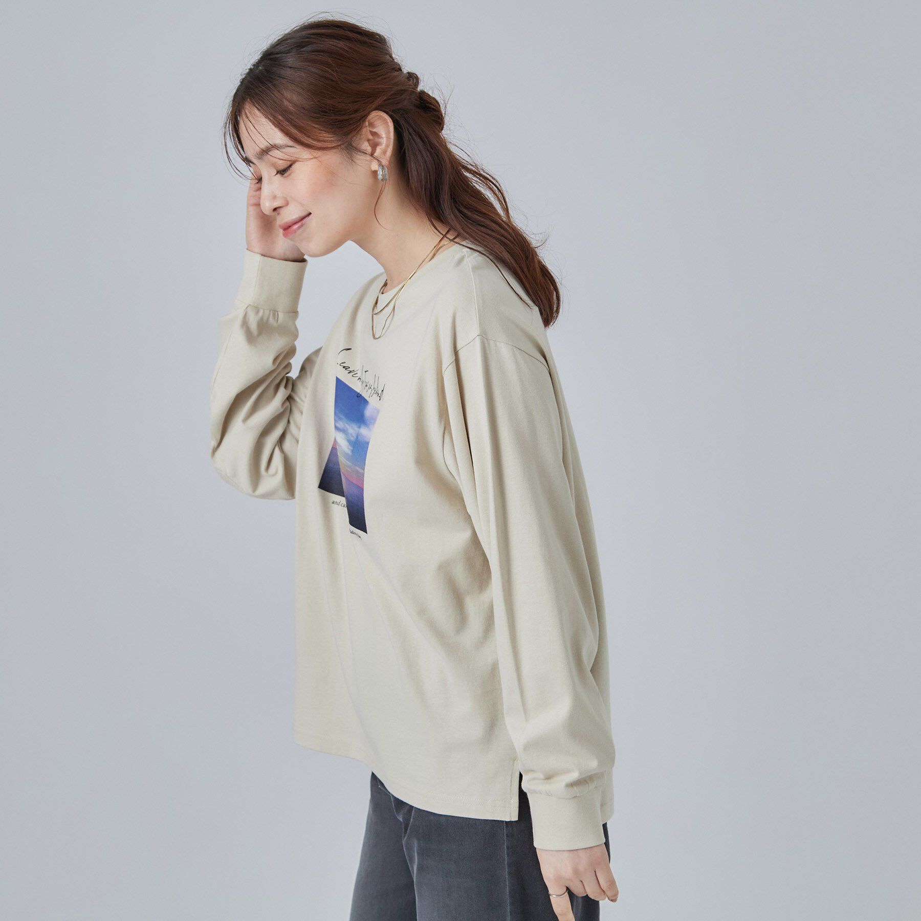 SHOO･LA･RUE「【高レビュー/S-LL】デイリー使いに 選べる6柄プリントロンT」|Tシャツ・カットソー|