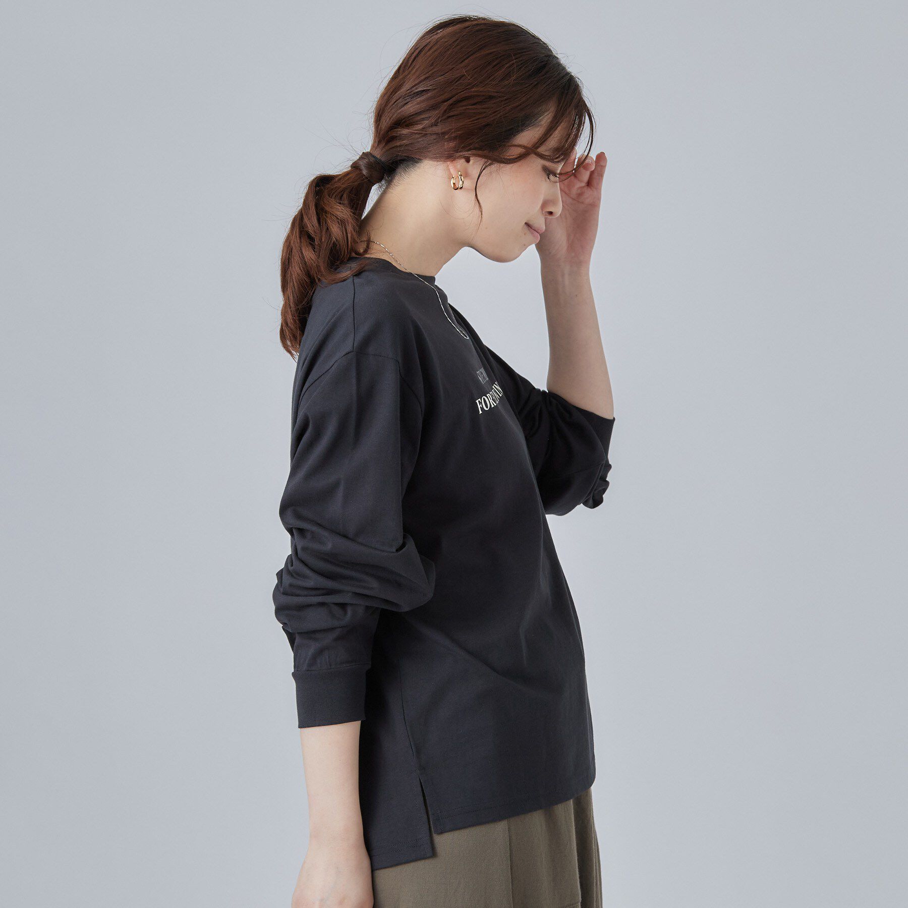 SHOO･LA･RUE「【高レビュー/S-LL】デイリー使いに 選べる6柄プリントロンT」|Tシャツ・カットソー|