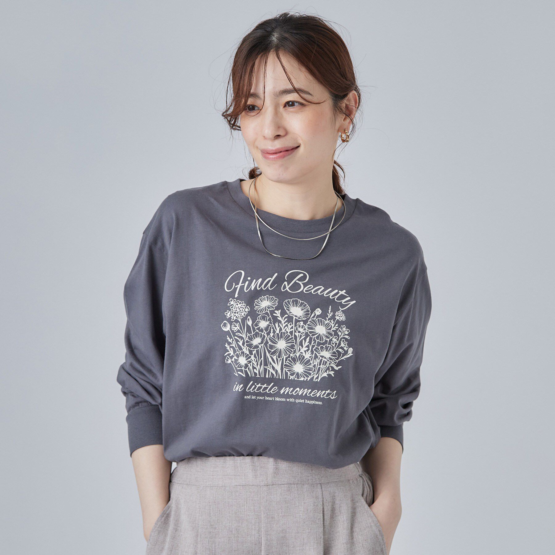 SHOO･LA･RUE「【高レビュー/S-LL】デイリー使いに 選べる6柄プリントロンT」|Tシャツ・カットソー|