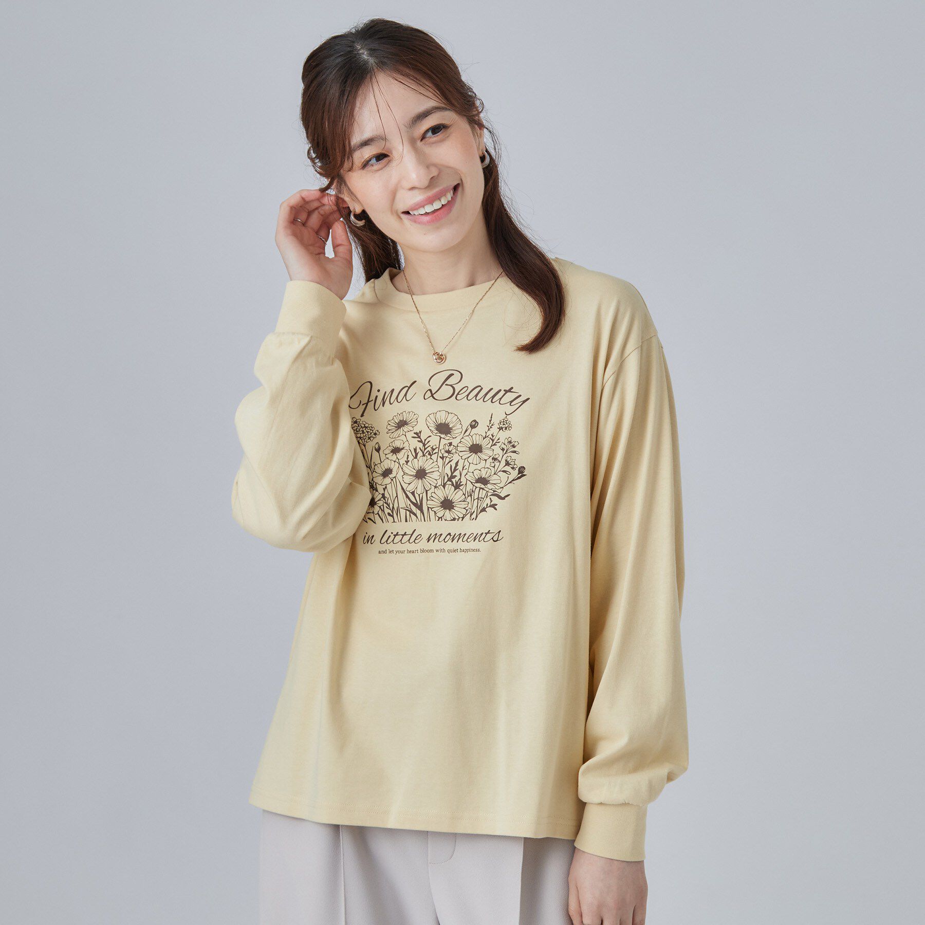 SHOO･LA･RUE「【高レビュー/S-LL】デイリー使いに 選べる6柄プリントロンT」|Tシャツ・カットソー|