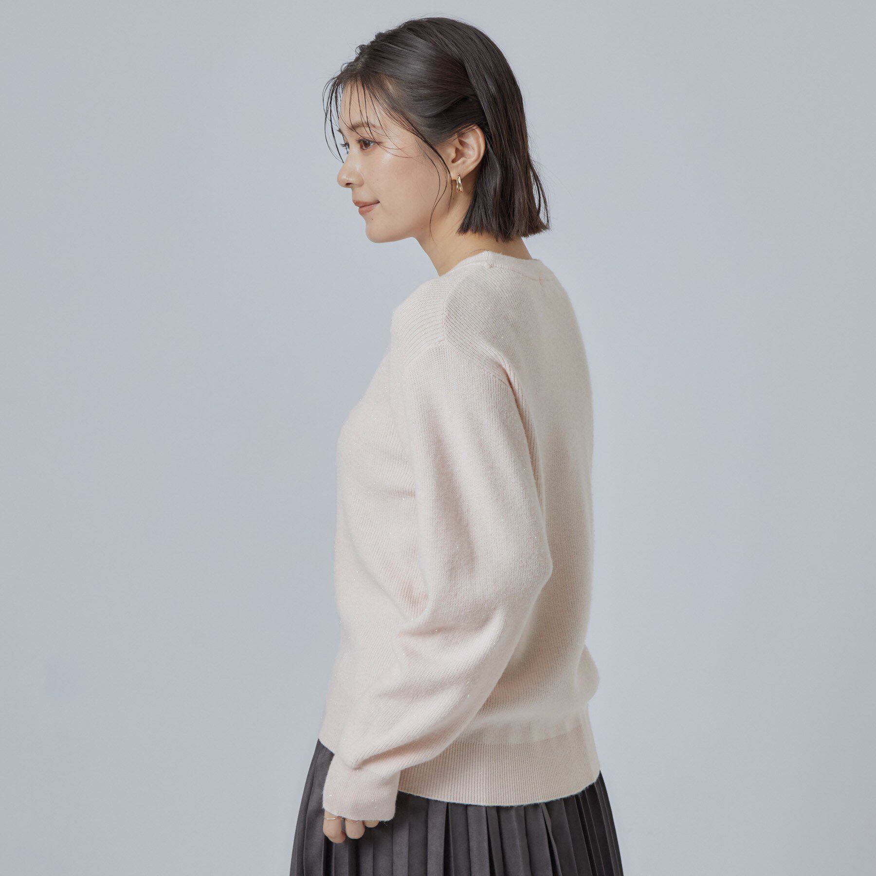 SHOO･LA･RUE「華やかきらきらアンジェリーナ片畔TOPS」|ニット・セーター|