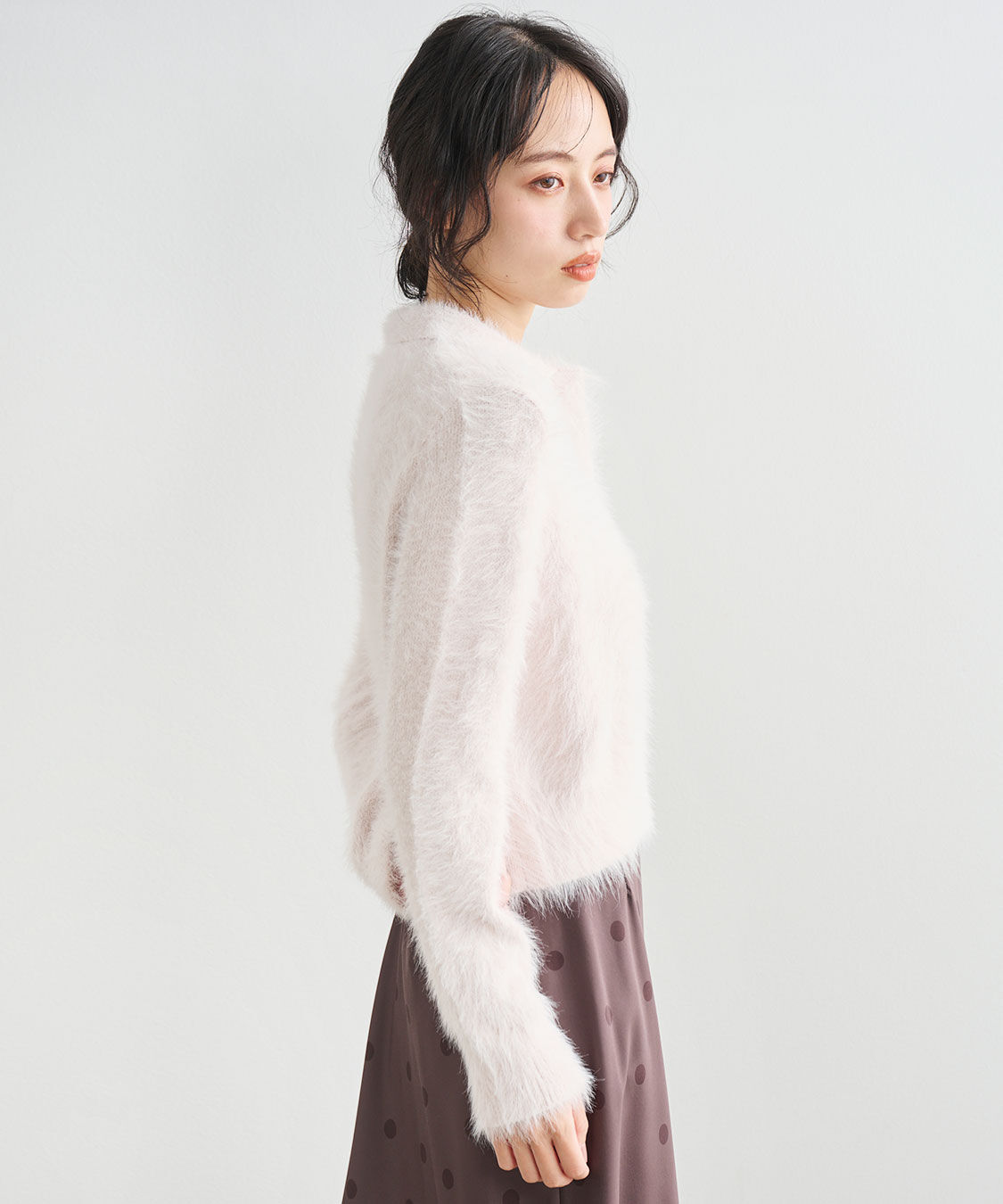 COCO DEAL「フェザーポロニットトップス」|ポロシャツ|