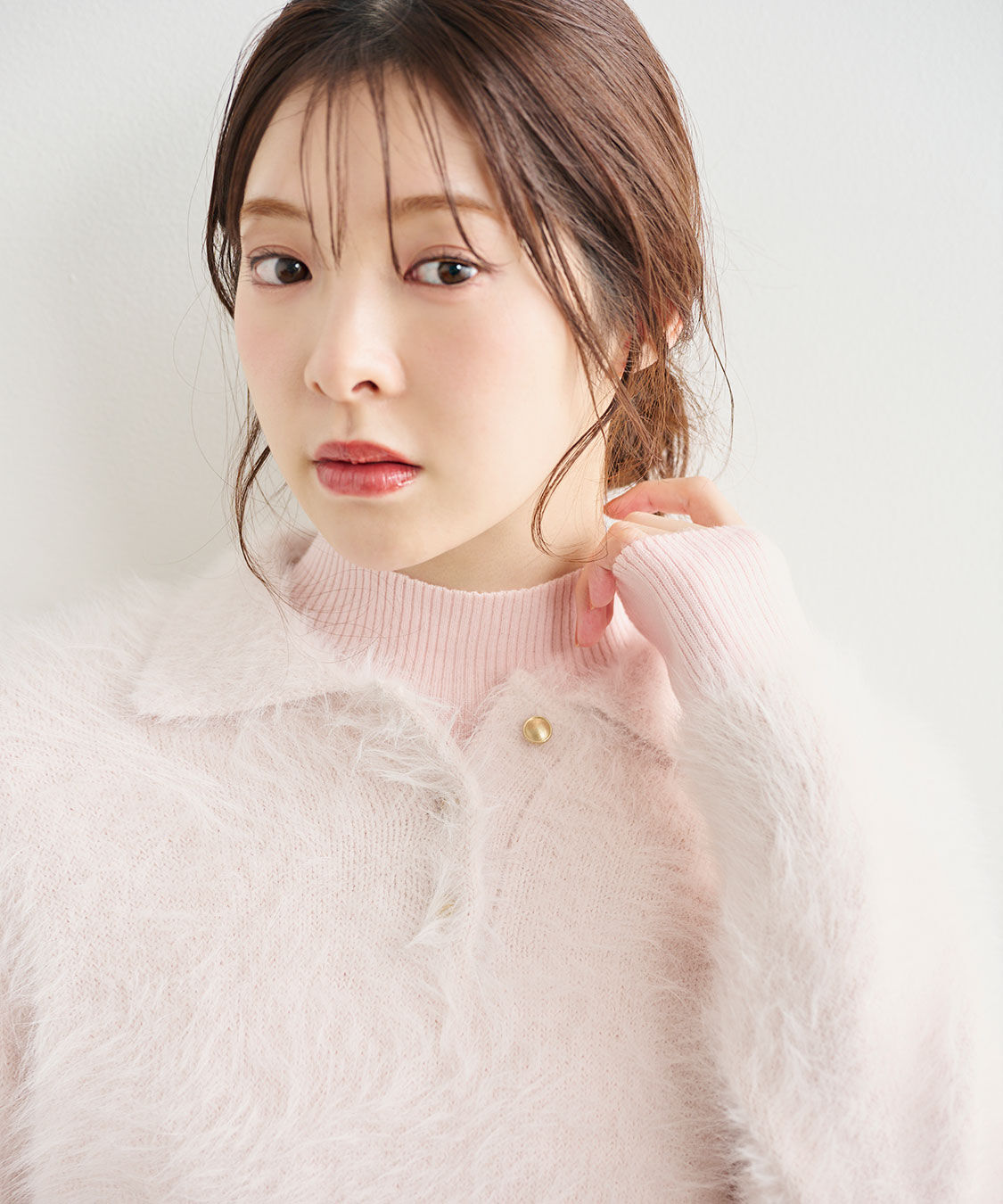 COCO DEAL「フェザーポロニットトップス」|ポロシャツ|